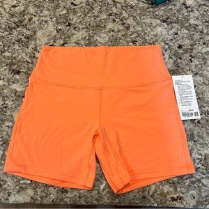Lululemon Align HR Short 6 Inches in Orange/Peach